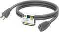EP 6 Ft Outdoor Extension Cord - 16/3 SJTW Gray Electrical Cable with 3 Prong Grounded Plug, UL Listed