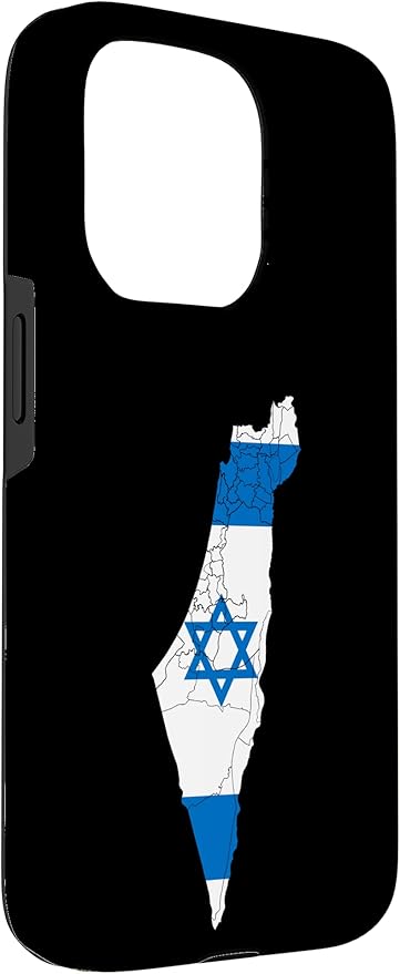 Israel National Flag Distressed Map Case for iPhone 15 Pro