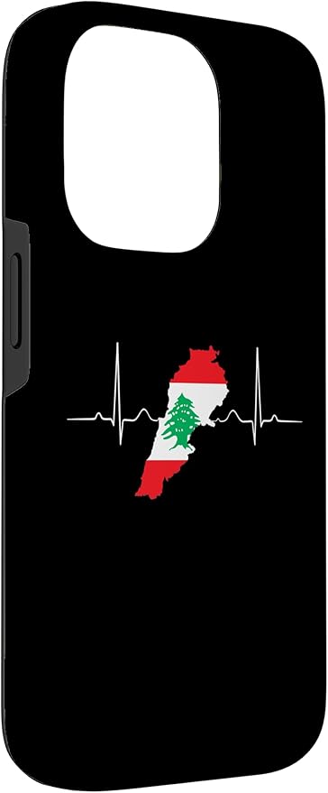 Lebanon Heart Lebanese Heartbeat Vintage Lebanon Map Case for iPhone 14 Pro