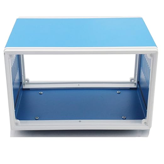 Zulkit Electronic Enclosures Blue Metal Enclosure Project Case DIY Box Junction Case Enclosure Preventive Case (7.1" x 4.3" x 5.1")