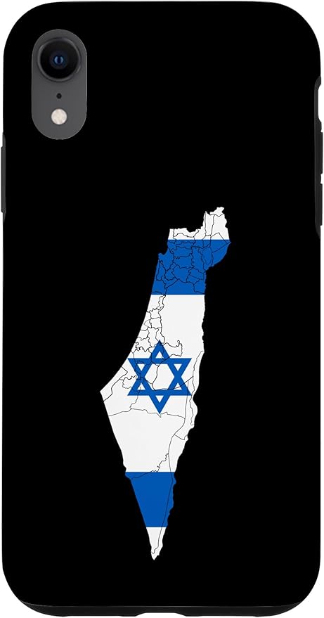 Israel National Flag Distressed Map Case for iPhone XR
