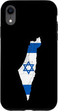 Israel National Flag Distressed Map Case for iPhone XR