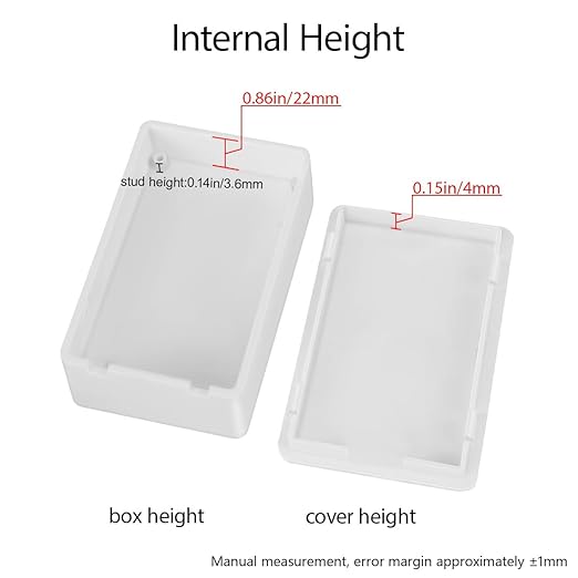 LeMotech Project Box 10 Pieces ABS Plastic Electrical Project Case Small Junction Box for Electronics White 3.94 x 2.36 x 0.98 inch (100 x 60 x 25 mm)