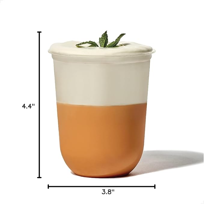TOSSWARE NATURAL 16oz Arc - Plant Based 98mm Clear Cold Cups - Plastic Alternative for Parties, Bachelorettes, Weddings - Recyclable - Set of 500