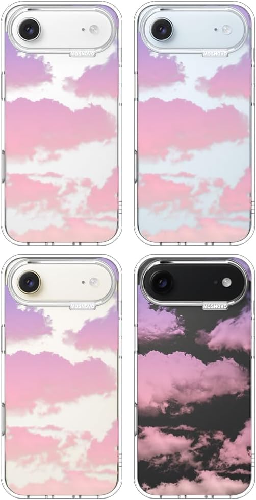 MOSNOVO for iPhone Air Case, Shockproof Military-Grade Protection 6.6ft Drop Tested, Camera Control, Clear Phone Case for iPhone 17 Air, Sunset Glow Design