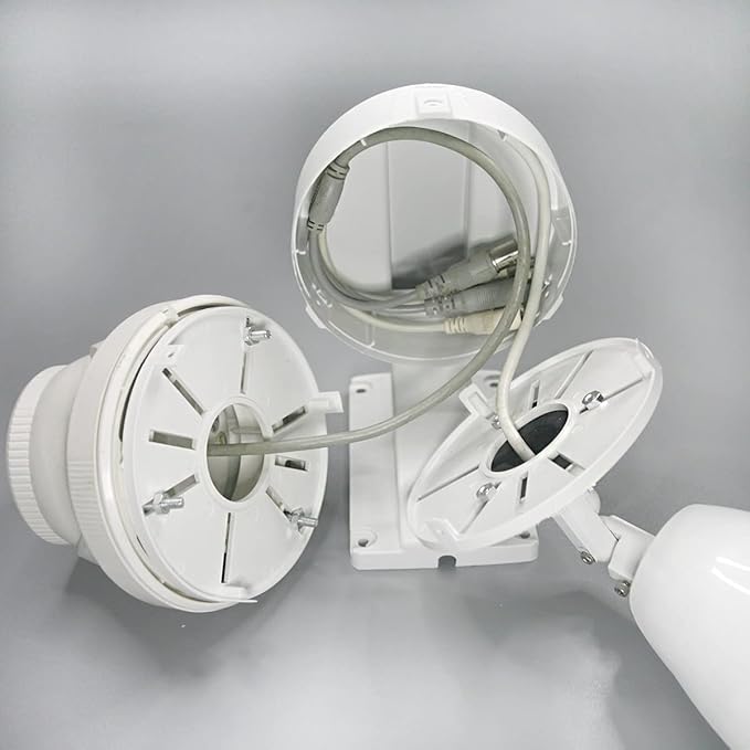 Security Camera Mount Bracket, ABS Indoor Outdoor Wall Mount L-Type Bracket for CCTV Security Dome IP Camera Mounting, Dome Camera Mount