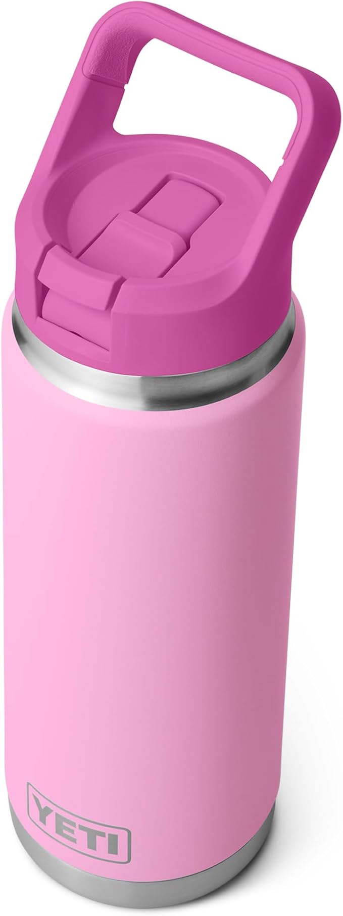 YETI Rambler 26 oz Bottle, Vacuum Insulated, Stainless Steel with Color Matching Straw Cap
