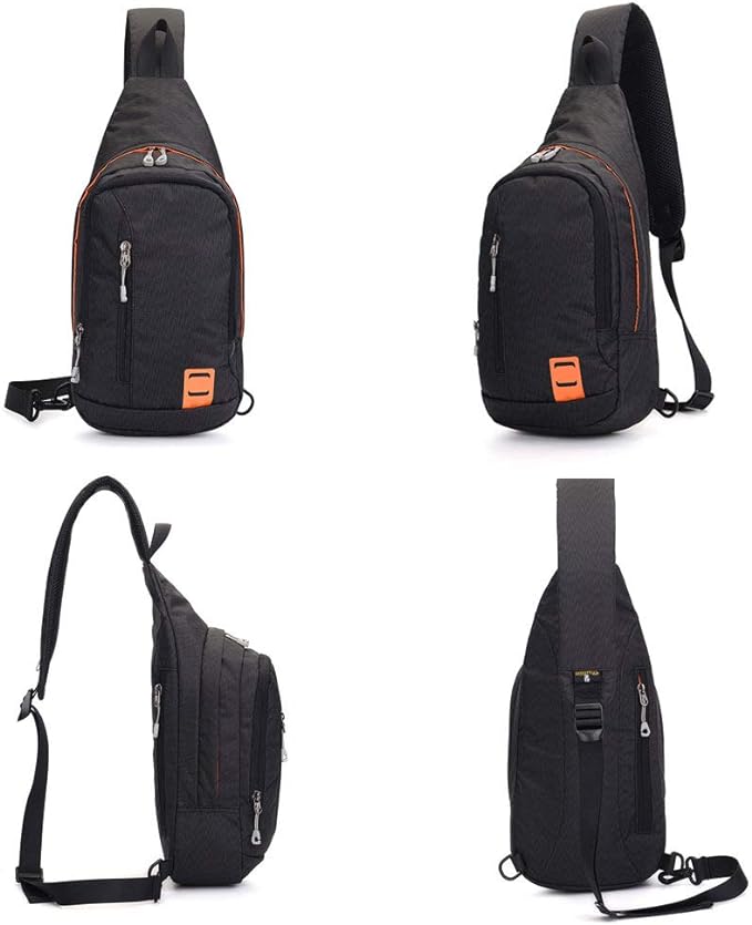 Peicees Small Sling Backpack Waterproof Unisex Shoulder Bag Chest Crossbody Daypack