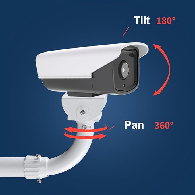 WiTi CCTV Security Camera Mount Bracket, 40CM-60CM Adjustable Wall and Ceiling Mount Bracket for CCTV IP Camera,Metal Pole Mount