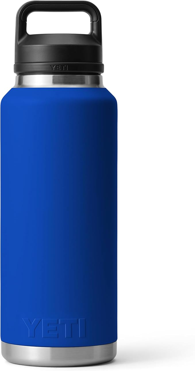 YETI Rambler 46 oz Bottle, Leakproof, Vacuum Insulated, Stainless Steel with Chug Cap, Royal Blue
