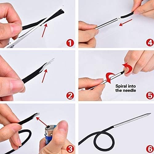 2pcs 550 Paracord Fids Lacing Stitching Weaving Needles Stainless Steel Camping & Hiking