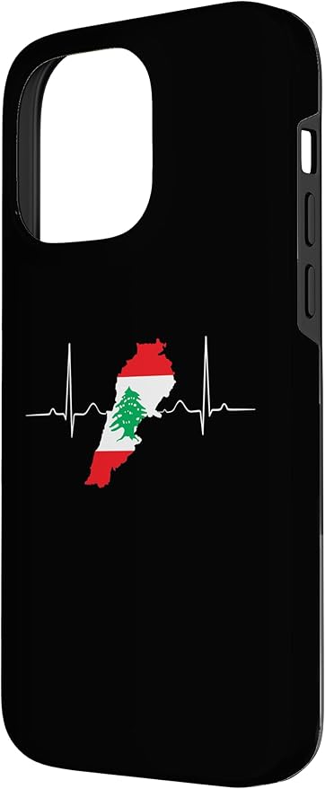 Lebanon Heart Lebanese Heartbeat Vintage Lebanon Map Case for iPhone 14 Pro Max
