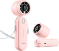 Diveblues Handheld Fan, 30ft/s Mini Portable Turbo Fan [12H Max Cooling], 4000mAh Personal Fan with LED Display, 3-in-1 Hand Held/Neck/Desk Fan for Travel, Cruise, Disney Essentials