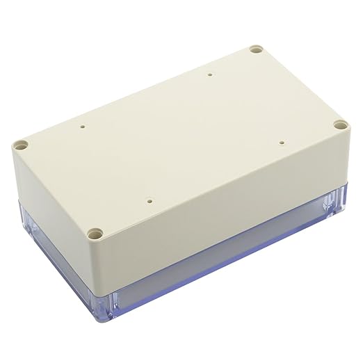 LeMotech ABS Plastic Junction Box Dustproof Waterproof IP65 Electrical Enclosure Box Universal Project Enclosure Grey with PC Transparent Clear Cover6.2 x 3.5 x 2.3 inch(158 x90 x60 mm)