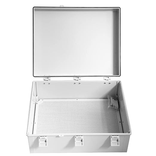 Electric Junction Box Large (19.69 x 15.75 x 7.87) Inches, Waterproof Outdoor Weatherproof Plastic Enclosure Box with Cover for Electronics, Dustproof, Watertight, Heavy-Duty Device Housing