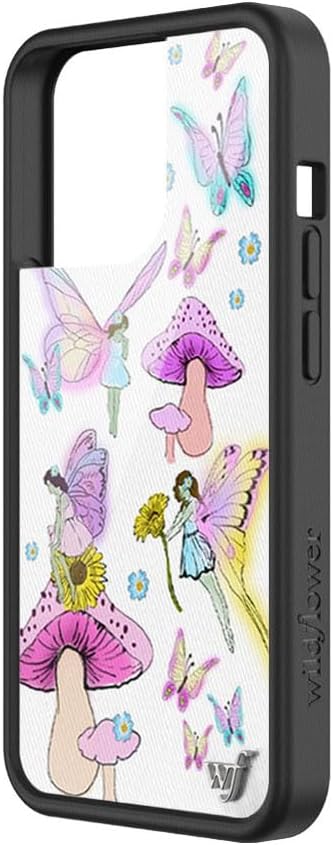 Wildflower Cases - Compatible with iPhone 13 Pro | Protective Black Bumper, 6.5ft Drop Test Certified, Women Owned Small Business | Collab, Fairies, Trendy, Pink, White | Collab - Olivia O'Brien