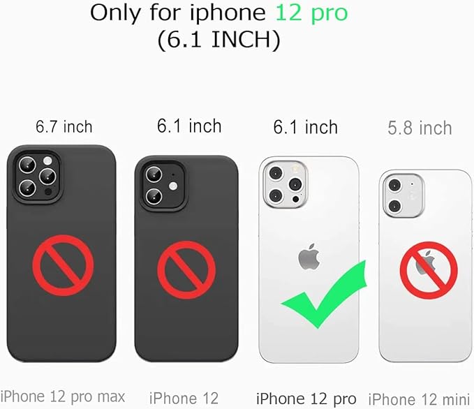 Design for iPhone 12 Pro Waterproof Case, Full Body Shockproof Case with Screen Protector, Dust Proof Phone Cover for iPhone 12 Pro 6.1 Inch (Black)