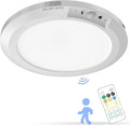 Koopala Battery Operated LED Ceiling Lights Fixture with Auto Motion Sensor, Body Sensor Ceiling-Mounted Lamps with 3 Colors/Brightness, Motion Detection Magnetic Flush Ceiling Light for Closet Shower