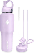 SENDESTAR Water Bottle,Wide Mouth Stainless Steel Vacuum Insulated Double Wall Keep Liquids Cold or Hot All Day,Sweat Proof Sport Design,Fit Car Cup Holder,Light purple,32 Ounces