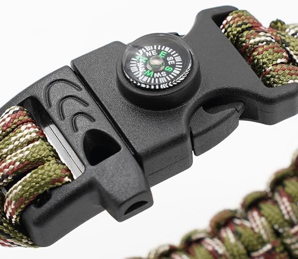 8 Pack Emergency Survival Bracelet with Whistle and Compass,Survival Kit,Wildness Emergency Survival Kit for Camping,Outdoor Travel, Hiking