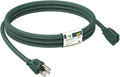 EP 6FT Green Outdoor Extension Cord, 16/3 SJTW Heavy Duty Waterproof, 3 Prong Grounded Plug, 13A 1625W 16AWG, Cold-Resistant Flexible Power Cable for Garden, Home, Christmas Lights.