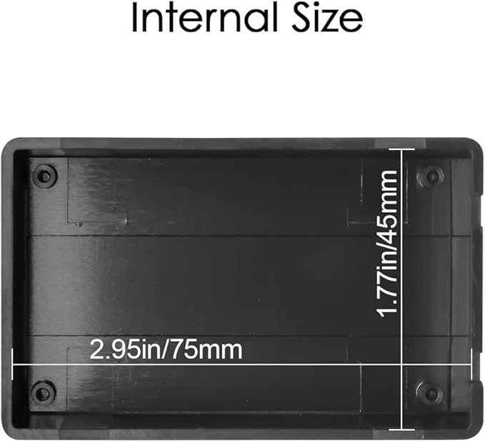 LeMotech 5 Pieces Plastic Project Boxes Junction Case for Electronic Project, Black 3.1 x 2.0 x 1.0 inch (80 x 50x 26 mm)