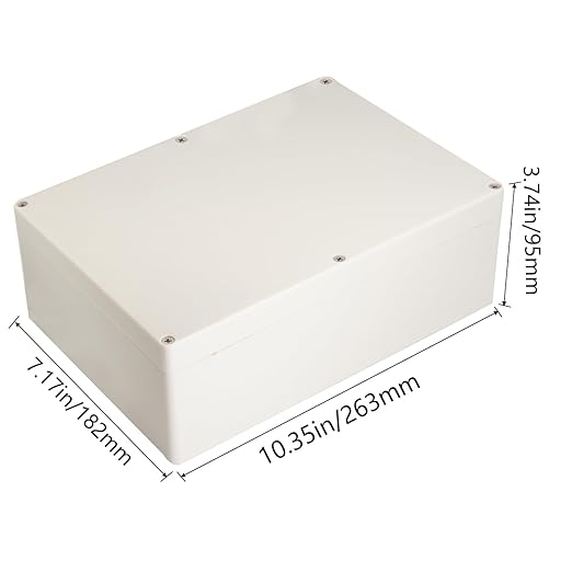 Project Box IP65 Waterproof Junction Box ABS Plastic Electrical Boxes DIY Electronic Project Case Power Enclosure White 10.35x7.17x3.74 inch (263 x 182 x95 mm)