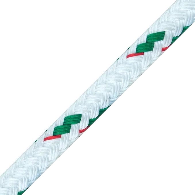 New England Ropes 3/16in (5mm) Sta-Set White 100 Feet Long