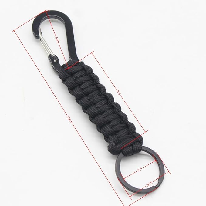 Paracord Keychain,Small Carabiner Clip,Braided Lanyard Keychain