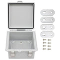 ABS Electric Junction Box, IP67 Weatherproof Electrical Boxes, Hinged Clear Cover Outdoor Waterproof Plastic Enclosure Box with Lock, Small Dustproof Case 5.9×5.9×3.5 inch(150×150×90mm)