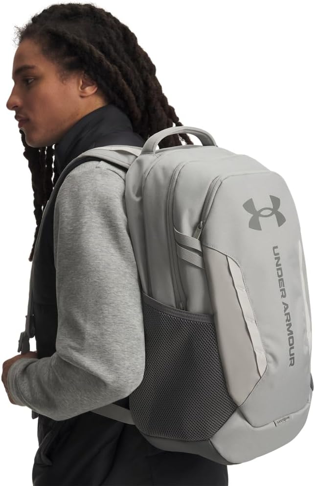 Under Armour Unisex Hustle 6.0 Backpack, (069) Titanium/Clay Green/Clay Green, One Size Fits Most