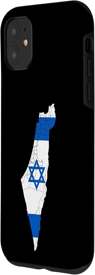 Israel National Flag Distressed Map Case for iPhone 11
