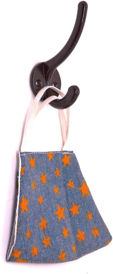 FAPBADRI Multipurpose Hooks, Used to Hang Clothes, Bags, Coats, Curtain Hold Backs, Keys, Brown Colour, Material - Aluminium, Screws and Wallplugs Included, Pack of 4 Pieces