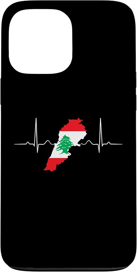 Lebanon Heart Lebanese Heartbeat Vintage Lebanon Map Case for iPhone 13 Pro Max