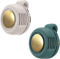 Portable Clip-On Fan, Mini USB Rechargeable 360° Rotatable Fan, 3-Speed Silent Mini Bladeless Fans (White and green)