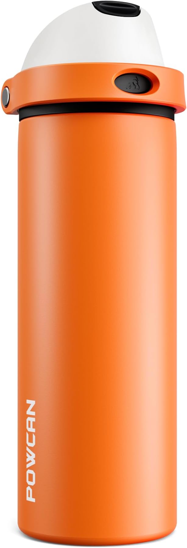 POWCAN 24 oz Steel Insulated Water Bottle: 2-in-1 Push-Button Spout & Quick-Flip Straw, Leakproof, Cold 24Hrs, Lockable, Fits Car Cup Holder, Ideal for Sports, Trip, Gym, School, Gift (Sunny Puppy)