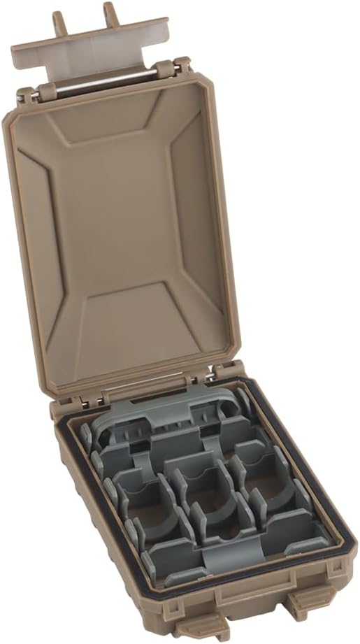 WoSporT Tactical Modular Battery Storage Organizer, MOLLE Military Hunting Vest Carry 18650/AAA/CR123A/18350 Battery Box Holder Case