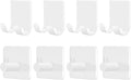 CGBE Razor Holder for Shower, 4 Packs Shaver Holder and 4 Packs Shower Hooks, Self Adhesive Damage Free Wall Hooks for Bathroom - White