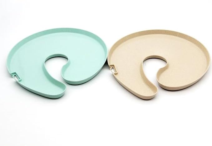 Knork Eco Party Bundle, Appetizer Wine Cup Holder Plate, 2 Piece Set, Mint/Sand