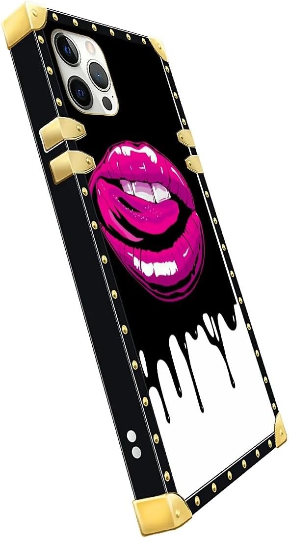 Compatible with iPhone 11 Pro Max Case, Black White Red Slap Sexy Luxury Golden Decoration for Girl Women Soft TPU Shockproof Protective Hard PC Back for iPhone 11 Pro Max