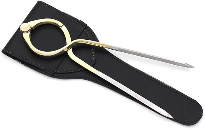 ROORKEE INSTRUMENTS (INDIA) Brass Nautical Navigation Divider, Round Divider for Maritime & Naval, Antique Geometry Drafting Compass, Professional Work with Leather Case