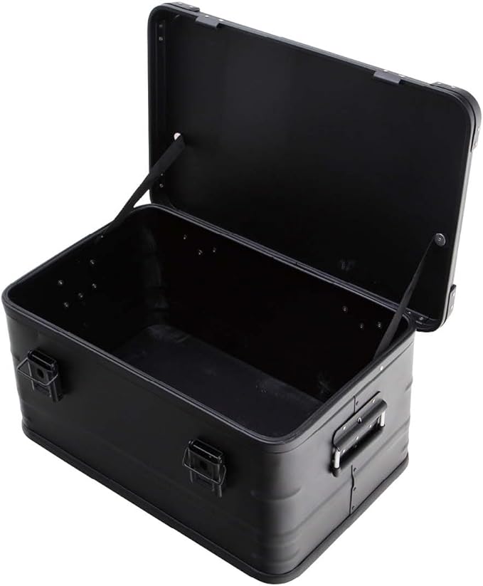 Overland Vehicle Systems Aluminum Box Storage 53QT - Universal Purpose - Heavy Duty Foldable Handles - Heavy Duty Nylon Interior Straps - Boxes are Stackable