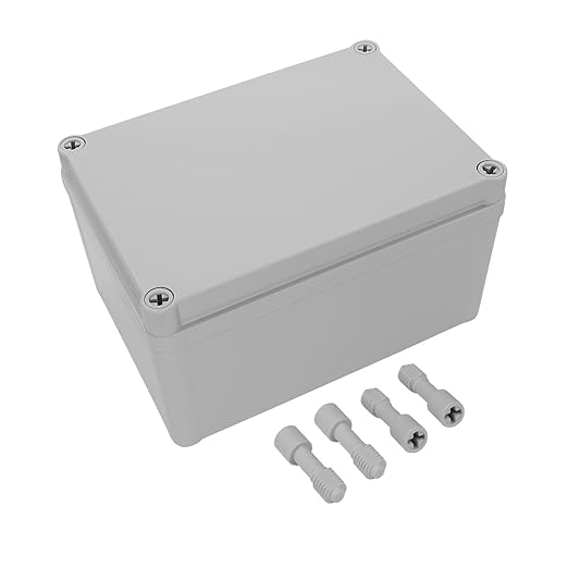 LeMotech Junction Box IP67 Waterproof Dustproof ABS Plastic Project Box for Electrical Outdoor Enclosure Gray 6.9 x 4.9 x 3.9 inch (175 x 125 x 100 mm)