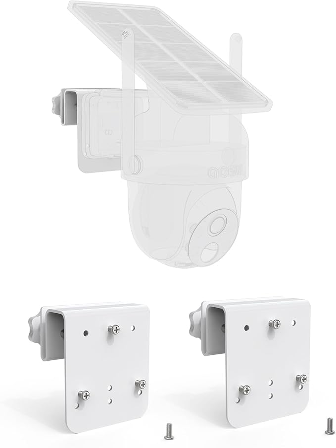 Gutter Mount for AOSU Solar Security Cameras Outdoor Wireless(SolarCam D1 Classic) and ANSQUE Security Cameras Wireless Outdoor (GU01/SA01)（2pack,White）