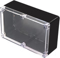 Project Box IP65 Waterproof Junction Box ABS Plastic Black Electrical Boxes DIY Electronic Project Case Power Enclosure Clear Cover 9.06"x5.91"x3.35"