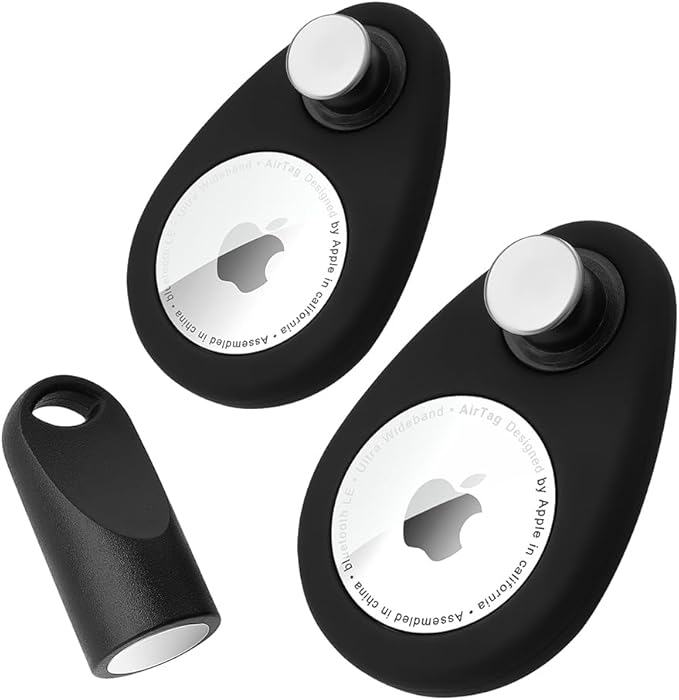 Airtag Holder for Kids Baby Toddler Child Hidden 2 Pack GPS Tracker Case, Anti-Removal Airtag Silicone Case with Safety Pins, Suitable for Children, Elderly, Pets, Backpack, Luggage
