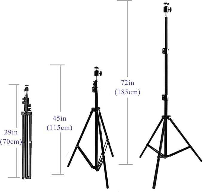 Projector Floor Stand, Folding Portable Tripod Mount - Adjustable Height 29" to 70"