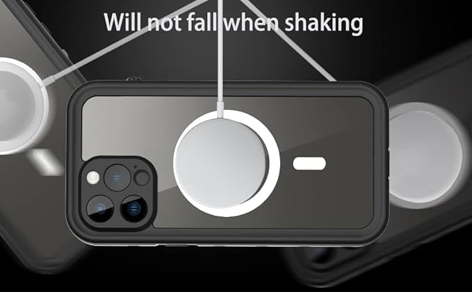 Waterproof Phone Case Compatible with iPhone 13 Pro Max, IP68 Waterproof Shockproof Dust-Proof Phone Case with Built in Screen Protector, Full Body Protective Case (Clear, iPhone 13 Pro Max)