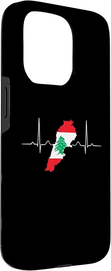 Lebanon Heart Lebanese Heartbeat Vintage Lebanon Map Case for iPhone 15 Pro