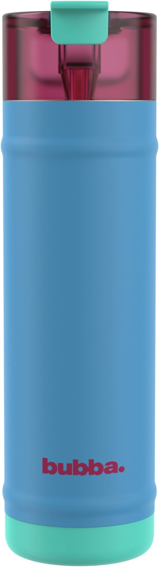 bubba 24 oz Dualsip Insulated Stainless Steel Water Bottle with Straw - Reusable, Leakproof, Lightweight, Dishwasher Safe, Lead-Free and BPA-Free, Blue Ribbon